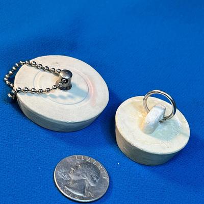 PAIR OF SINK/TUB STOPPERS 1-5/8â€ AND 1-1/4â€