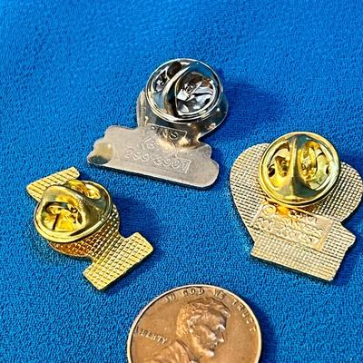 SET OF 3 ENAMELED TEACHER PINS