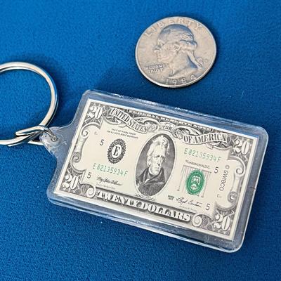  MINIATURE TWENTY DOLLAR BILL KEY CHAIN