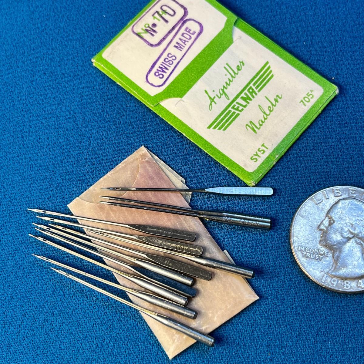 VINTAGE PACKAGE OF ELNA SEWING MACHINE NEEDLES 12 COUNT