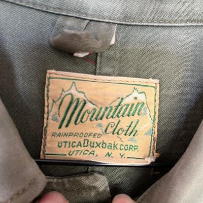 Mountain Cloth Military style rain coat