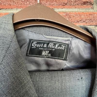 1940s Gray Wool Men's Double breasted suit