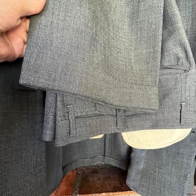 1940s Gray Wool Men's Double breasted suit