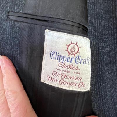 Gray Brocade stripe mens blazer