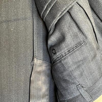 Gray Brocade stripe mens blazer
