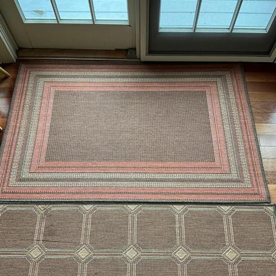 AB-1352 Two Indoor Outdoor Woven Rugs 3'2" x 4'10"