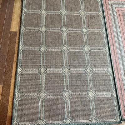 AB-1352 Two Indoor Outdoor Woven Rugs 3'2" x 4'10"