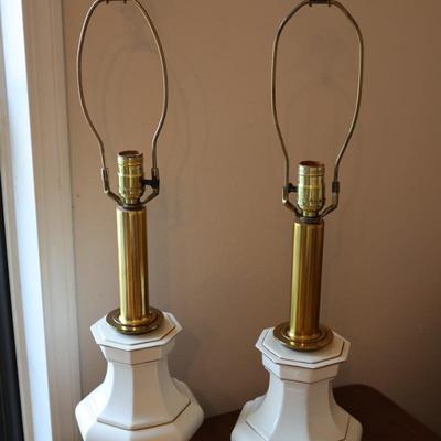 STIFFEL Company Porcelain Brass Lamps (2)