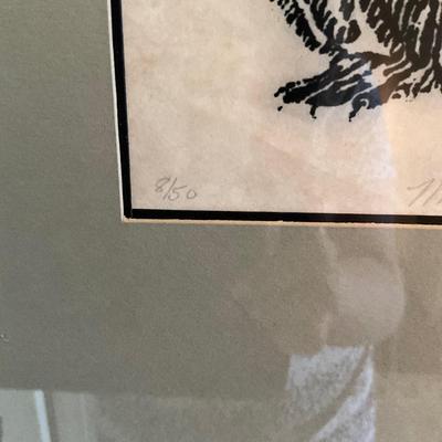 AB1376 Signed and Numbered Lithograph of "Marmot" #8/50 by Harriet Greene