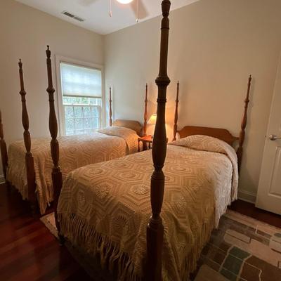 AB1384 Pair of Vintage Cherry  Stickley Canopy Bed