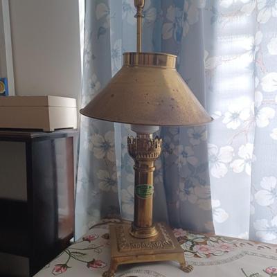 ORIENT EXPRESS PARIS ISTANBUL WITH CLAW FEET BRASS LAMP
