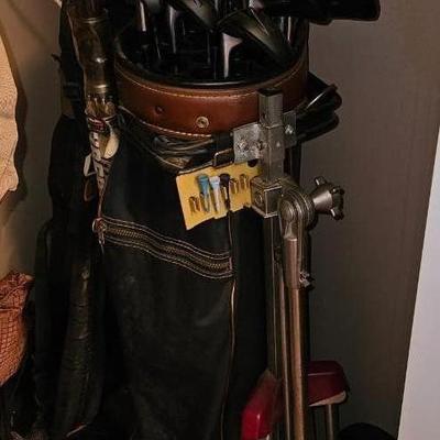 Golf bag/stand and clubs