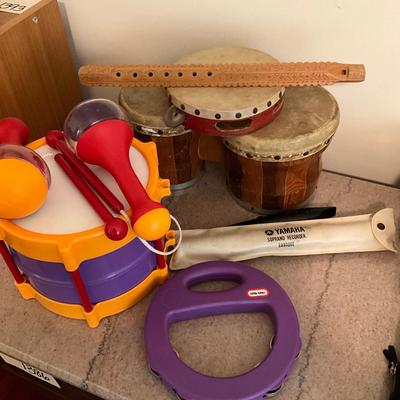 AB1405 Vintage Musical Instrument Lot with New Little Tikes Instruments
