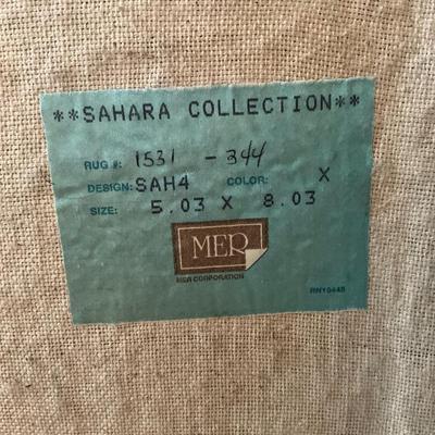 AB1410 Vintage Sahara Collection Hooked Wool Pile Rug 5' x 8'