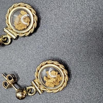 Alaskan Gold Nugget Earrings