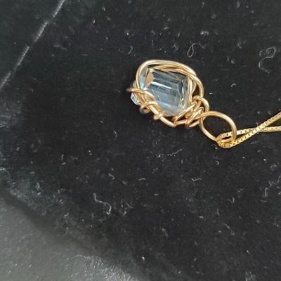 Sapphire Pendant and Chain