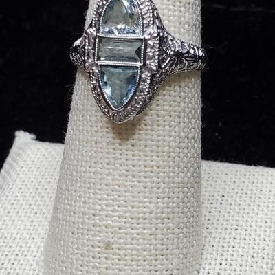 Edwardian Aquamarine Ring