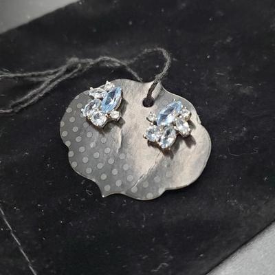Aquamarine Pierced Earrings
