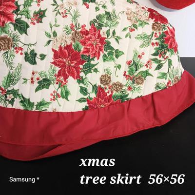 Red & White Stocking & Tree Skirt