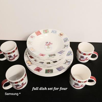 Gibson Patchwork Snowman Dishes & Mugs