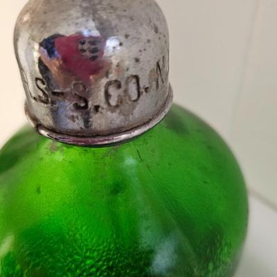 Antique Green Seltzer Bottle New York