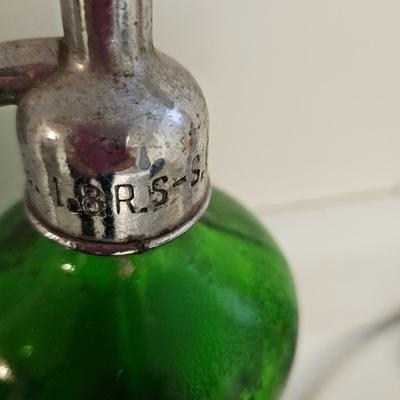 Antique Green Seltzer Bottle New York