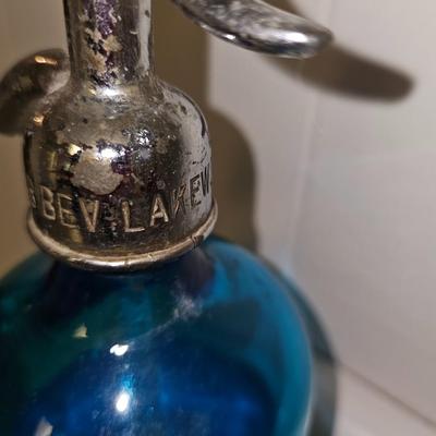 Antique blue Seltzer Bottle Lakewood, NJ