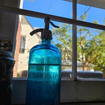 Antique blue Seltzer Bottle Lakewood, NJ