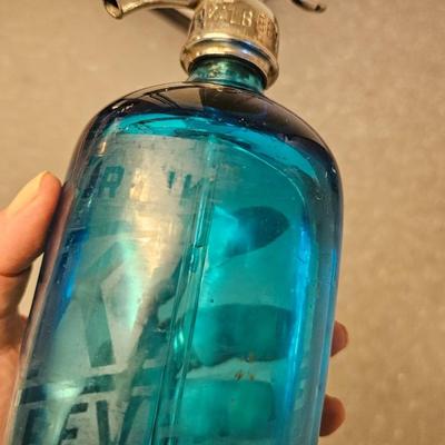Antique blue Seltzer Bottle Lakewood, NJ