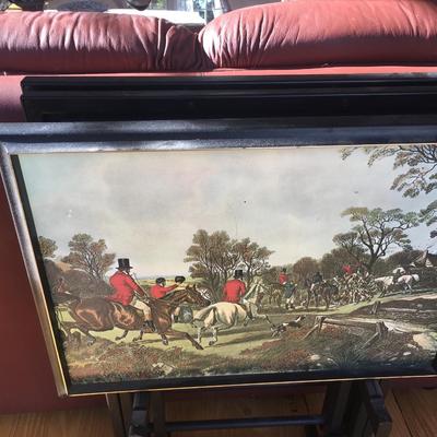 Set of Equestrian tv tray tables