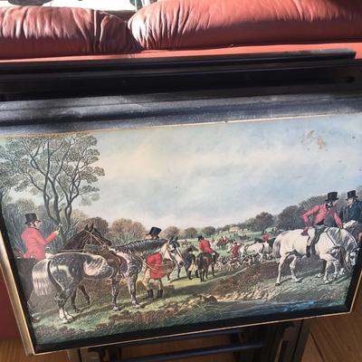 Set of Equestrian tv tray tables