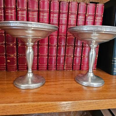 Two Sterling Silver Weighted dishes