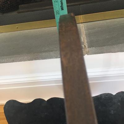Antique decorative copper wood holder.