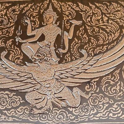 Sterling silver and wood Trinket Box Made in Thailand