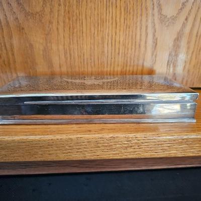 Sterling silver and wood Trinket Box Made in Thailand