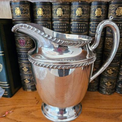 Large Antique silverplated  pitcher