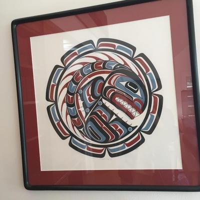 Pacific Northwest Native American signed silkscreenprint