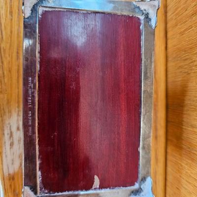 Small Sterling Silver Trinket box Made in Thailand Wood lined