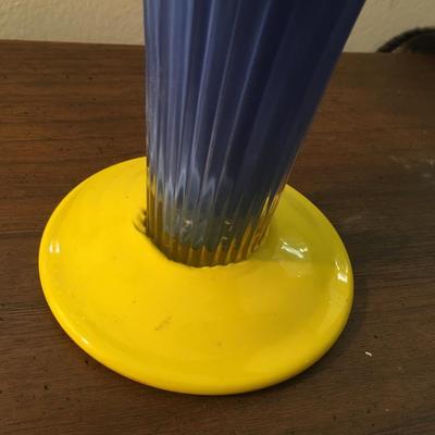 Post modern fan glass vase