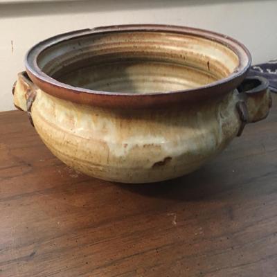 Large covered ceramic pot