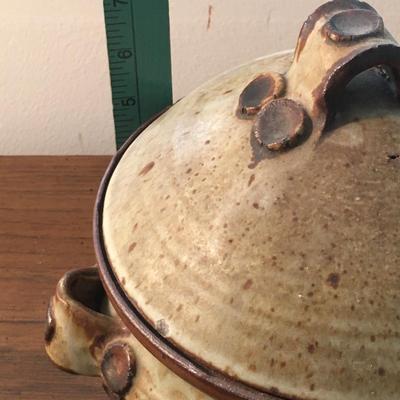Large covered ceramic pot
