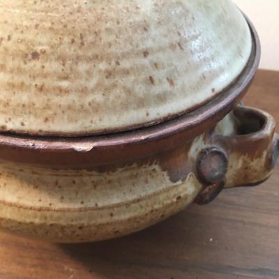 Large covered ceramic pot