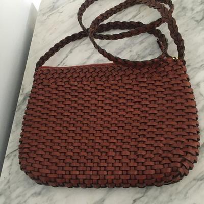Cole Haan leather basketweave purse