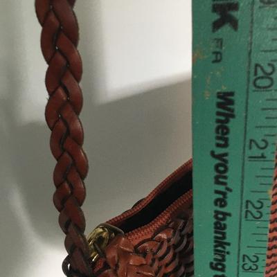 Cole Haan leather basketweave purse