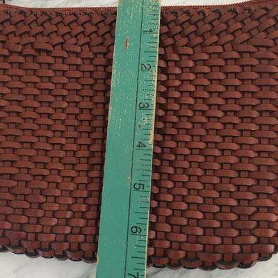 Cole Haan leather basketweave purse