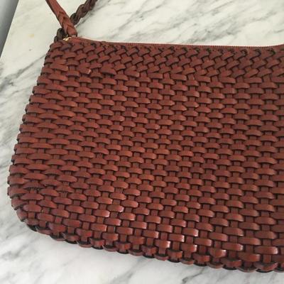 Cole Haan leather basketweave purse