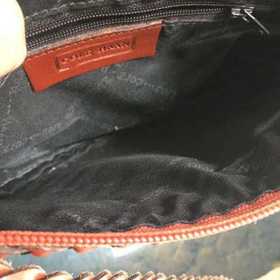 Cole Haan leather basketweave purse