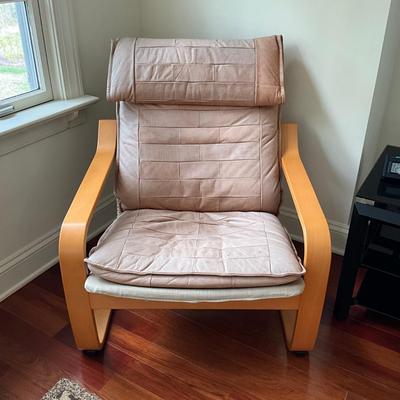 AB1416 Vintage IKEA Poang Chair and Ottoman