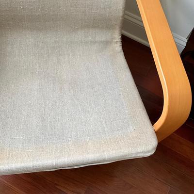 AB1416 Vintage IKEA Poang Chair and Ottoman