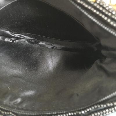 Vintage black and gold evening bag